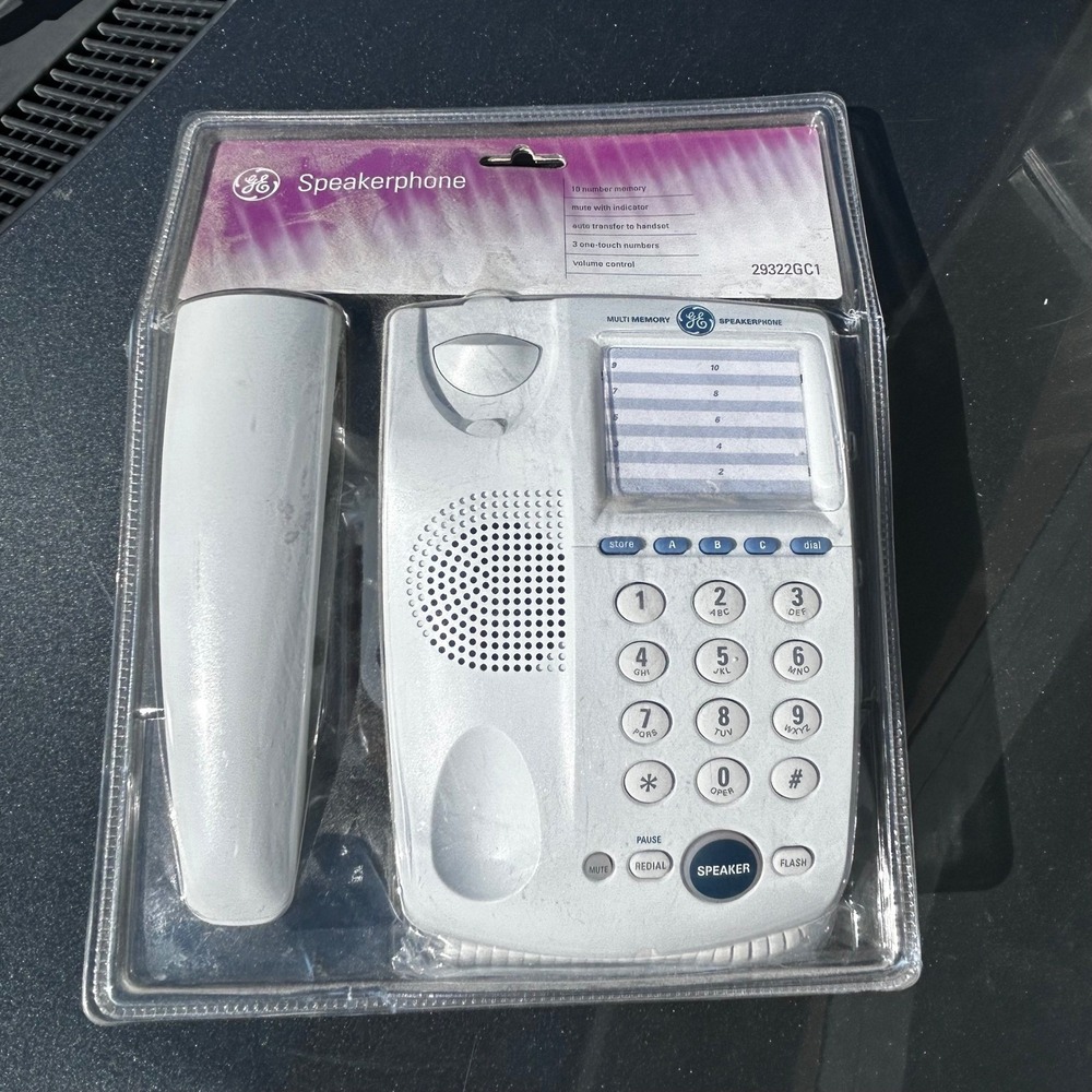 GE Multi Memory Speakerphone Corded Landline Telephone White 29322GC1-A New NIB